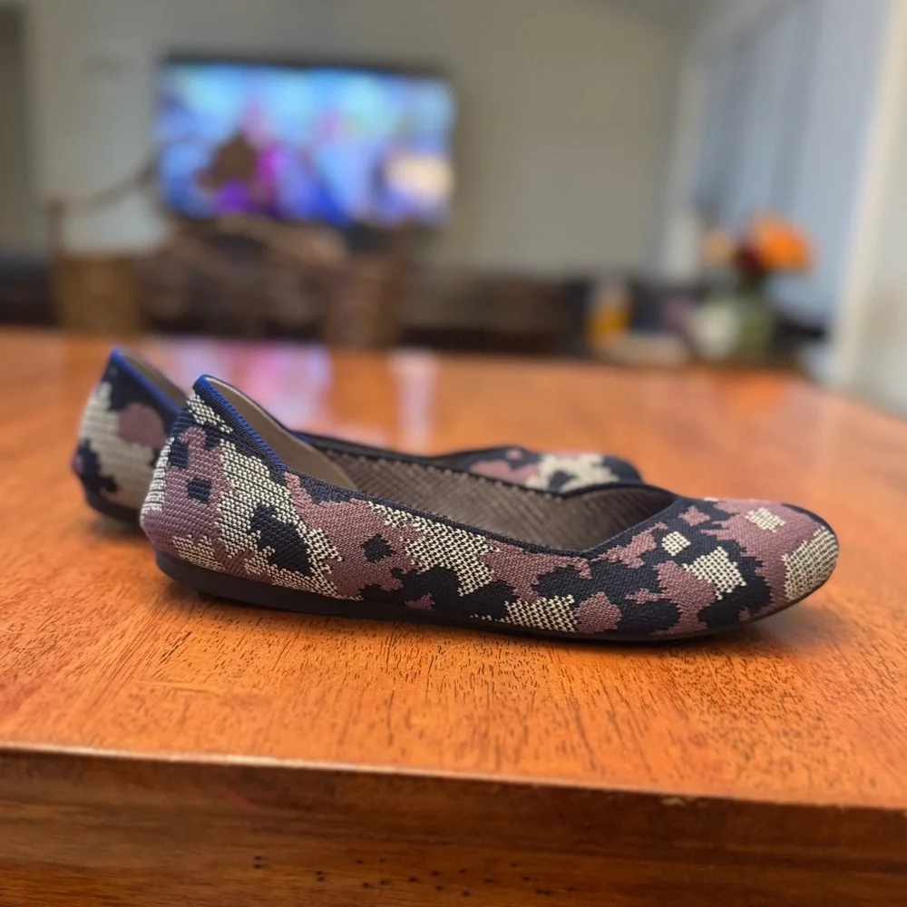 Rothy's the Flat with Rounded Toes- Violet Botanicamo (retired)